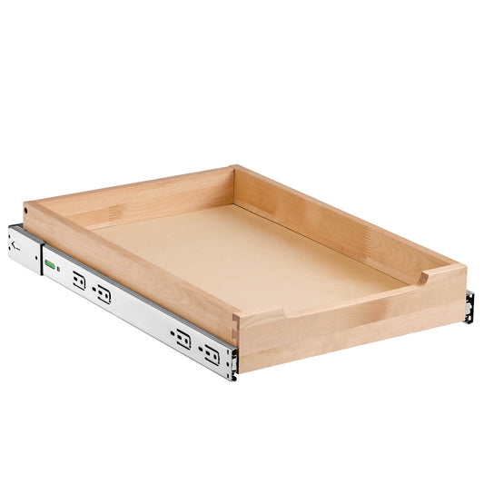x Pull Out Cabinet Organizer, Wood Expandable Slide out Drawers Storage Rack, Gentle Shutting Slide-out Tray, Ideal f...
