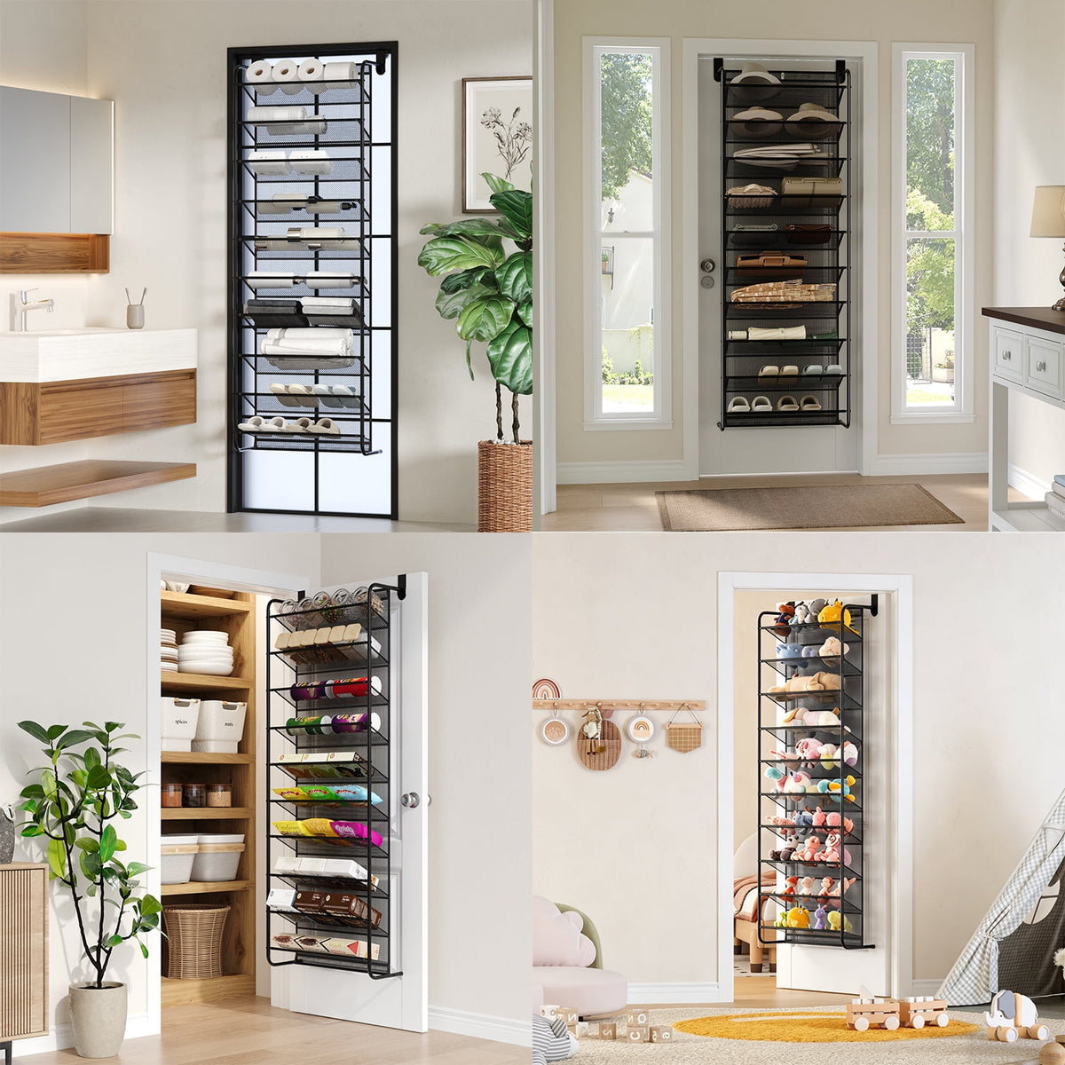 10-Tier over the Door Shoe Rack for 30 Pairs, Metal - Image 5