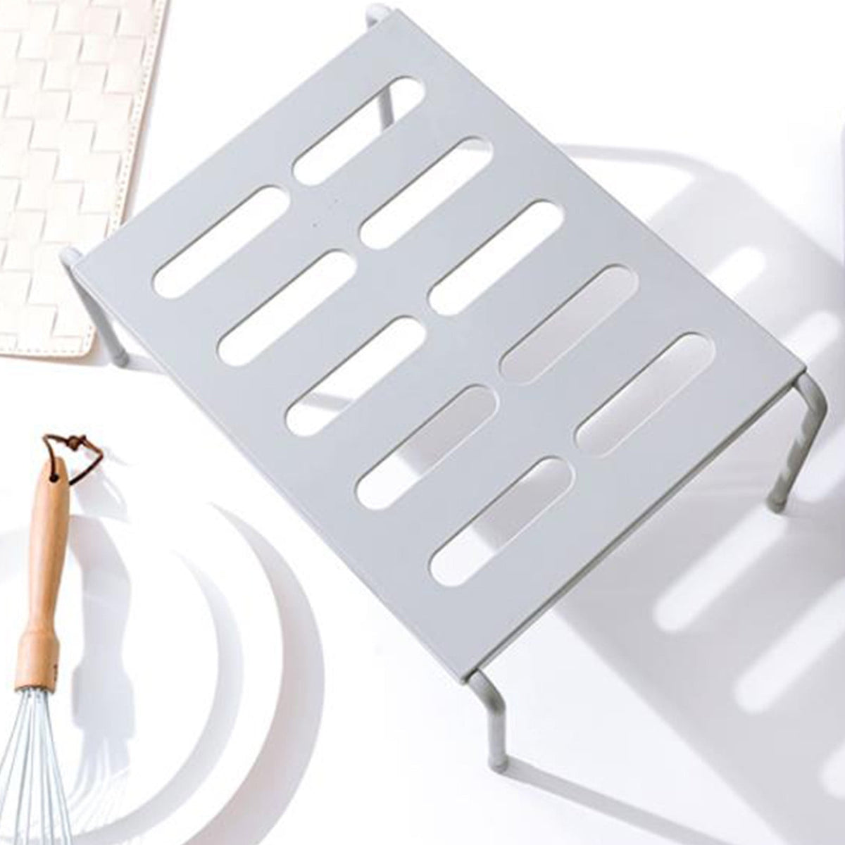 Kitchen Cabinet Expandable Shelf Organizers, Adjustable Metal Wire Pantry Storage Shelves, Plate Dish Organizer Rack ... - Image 6