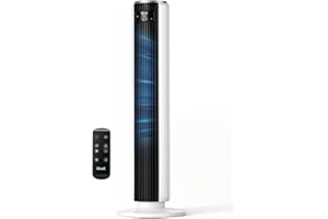 LEVOIT Tower Fan for Bedroom, 90° Oscillating Standing Fan with 28dB Quiet for Sleep, 25ft/s Velocity, 12H Timer, 5 Speeds 4