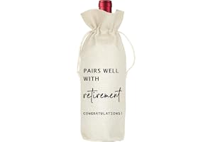 Socive Retirement Wine Bag, Retired Gifts Wine Bags, Pairs Well With Retirement, Gift for Him or Her, Leaving Gift for Collea