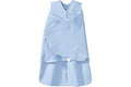 HALO 100% Cotton Sleepsack Swaddle, 3-Way Adjustable Wearable Blanket, TOG 1.5, Baby Blue, Newborn, 0-3 Months