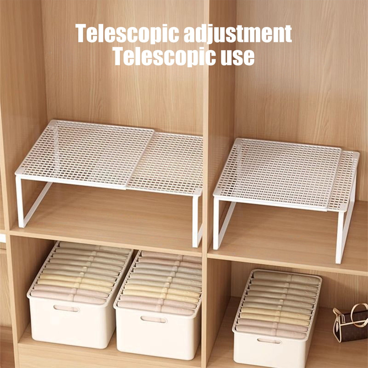 Shelf Stackable Organizer Rack, Space Saving Solution for Kitchen Pantry Bathroom Closet and Office - Image 6