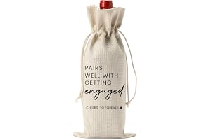 FBCCZEY Engaged Gifts, Engagement Gifts for Couples Her, Engagement Party Decorations Gifts for Engaged Couple Wine Bag, Pair