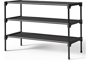 Kitsure Shoe Rack - Non-Woven Shoe Rack Shelf, Shoe Organizer for Closet, Entryway, Garage & Corridor, Stackable Shoe Shelves