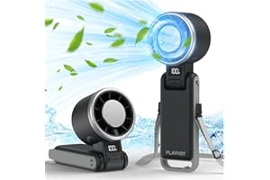 PlayHot Portable Handheld Turbo Fan with Ice Cooling, Rechargeable Personal Fan, Up tp 12Hrs Cooling, 5 Speed 25550RPM Powerf