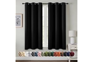 MIULEE Blackout Curtains for Bedroom Living Room 2 Panels, Thermal Insulated Room Darkening Drapes Grommet Noise Reducing Lig