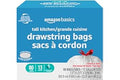 Basics Ultra-Force Tall Kitchen Drawstring Trash Bags, Classic Clean Scented, 13 Gallon, 80 Count with Odor Control