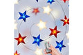 4th of July Decorations Red White and Blue String Lights Battery Operated 16FT 50 LED Patriotic Fairy Lights with Timer & Rem