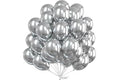 PartyWoo Metallic Silver Balloons, 50 pcs 12 Inch Silver Metallic Balloons, Silver Balloons for Balloon Garland or Arch as We