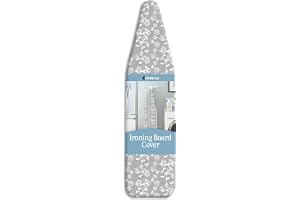 Whitmor Deluxe Ironing Board Cover and Pad, 100% Cotton Iron Board Replacement Cover with Heat-Resistant Surface, Fit for 54"