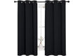 NICETOWN Halloween Pitch Black Solid Thermal Insulated Grommet Blackout Curtains/Drapes for Bedroom Window (2 Panels, 42 inch