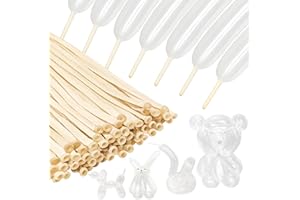100Pcs clear 260 Balloons Clear Long Skinny Latex Balloon for Animal Ballons, Premium Quality Balloons for Beginners Baloons