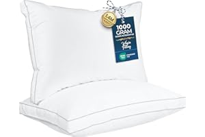 Utopia Bedding Down Alternative Bed Pillows for Sleeping Queen Size (White), Set of 2, Soft & Fluffy Pillow with Cooling, Hot