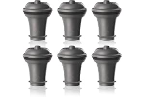 Vacu Vin Wine Stopper Set – 6 Pack Wine Bottle Stopper Cork Alternative – Vacuum Wine Stoppers for Wine Bottles – Reusable Ru