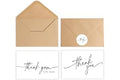 SPIRITDUST 52-pack Thank You Cards Bulk with Kraft Envelopes & Matching Stickers, 3.5x5 Inches, Minimalist Design | Perfect f