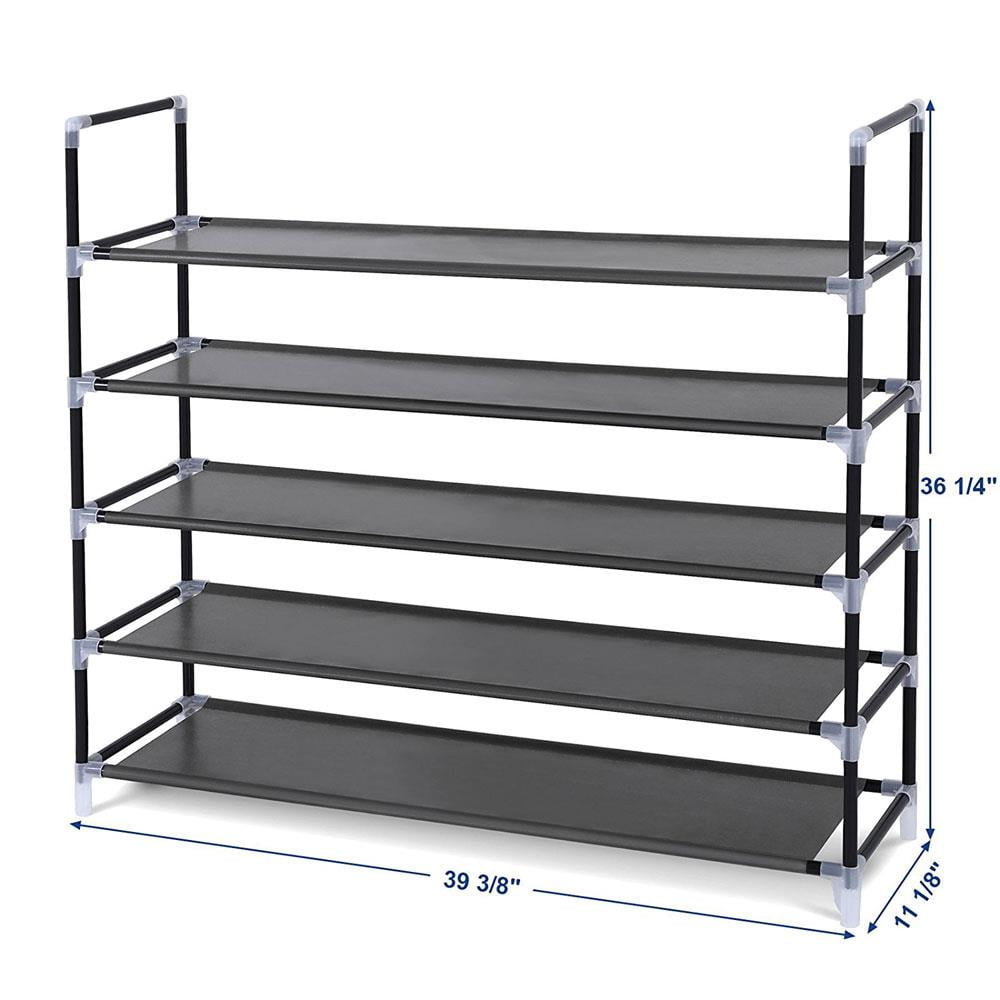 5 Shoe Storage Rack Tower Cabinet Organizer, 25 Pairs, for Entryway, Hallway and Closet Space Saving Storage and Orga... - Image 4