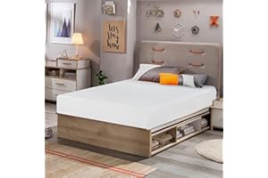 FDW | 5 Inch Twin Mattress | Medium Firm | Gel Memory Foam Mattress | White | Bed in a Box, CertiPUR-US Certified | Pressure