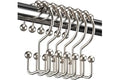 Titanker Shower Curtain Hooks Rings, Rust Resistant Metal Double Glide Shower Hooks Rings for Bathroom Shower Rods Curtains