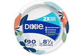 Dixie Medium Paper Plates, 8.5 Inch, 90 Count, 2X Stronger*, Microwave-Safe, Soak-Proof, Cut Resistant, Disposable Plates For