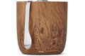 S’well Stainless Steel Ice Bucket with Tongs, 68oz Capacity, Teakwood Pattern Finish, Triple-Layer Vacuum Insulated to Keep I