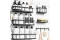 YASONIC Shower Caddy Adhesive, Rustproof Shower Organizer with Soap Holder, Large Capacity Shower Shelves for Inside Shower