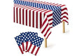 4 Pcs 4th of July Decorations, 108" X 54" Plastic 250th Anniversary 4th of July Tablecloths, Red White Blue Tablecover Americ