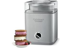 Cuisinart Ice Cream Maker Machine, 2-Quart Ice Cream, Sorbet and Frozen Yogurt Machine, Fully Automatic Double-Insulated Free