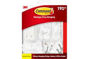 Command Variety Pack, Including 10 Pairs of Picture Hanging Strips, 6 Wire Hooks and 8 Utility Hooks for Hanging Christmas De