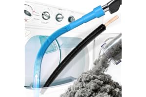 Holikme 2 Pieces Dryer Vent Cleaner Kit, Dryer Lint Vacuum Attachment and Flexible Dryer Lint Brush, Dryer Vent Vacuum Hose A