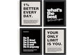 DSHFG Motivational Inspirational Office Wall Art Decor Prints Set of 4, Black Motivational Wall Decor Trendy Retro Posters fo - 2