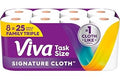 Viva Signature Cloth Paper Towels, Task Size, 8 Family Triple Rolls, 141 Sheets per Roll (Packaging May Vary)
