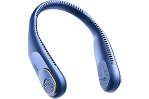 SWEETFULL Portable Neck Fan: 5200mAh Bladeless Personal Fan | 4 Speeds, 20H Max Runtime, No Hair Twist Quiet Wearable Fan for