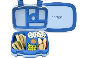 Bentgo Kids Bento-Style 5-Compartment Leak-Proof Lunch Box - Just-Right Portions for Ages 3 to 7, Durable, Drop-Proof, Dishwa