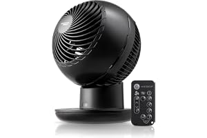 IRIS USA WOOZOO Air Circulator Fan with Remote, Oscillating Table Fan, 8 Speeds, 82ft Max Air Distance, 65° Tilt, Ultra Quiet