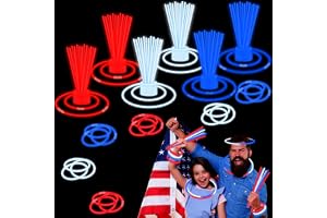 4th of July Red White Blue Glow Sticks Party Favors Supplies 150 PCS,Light up Bracelets Necklaces Accessories Decorations for