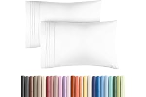 King Pillow Cases Set of 2 - Ultra Soft Hotel Quality Pillowcase Covers - Comfy, Cozy & Wrinkle Free - Shrinkage, Stain and F