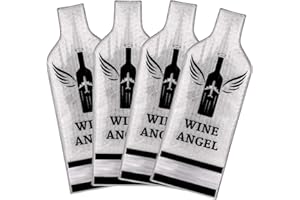 [UPGRADED PROTECTION] 4 Set (8 pcs) Reusable Wine Bags for Travel, Wine Travel Protector, Bottle Travel Sleeve Case For Airpl