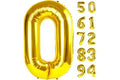 Gold Number Balloon 40 Inch, 0 Number Balloons, 10 20 30 40 50 Numbers Balloon Birthday Decorations, Gold Party Supplies for