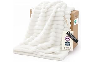 Bedsure GentleSoft White Throw Blanket for Couch - Birthday Gifts for Women Mom Her Girls, Cozy Fleece Blanket for Sofa Bed