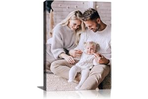 Canvas Prints with Your Photos, Ship Next Day Personalized Wall Art for Home Decor, Perfect Custom Photo Gifts for Wedding, B