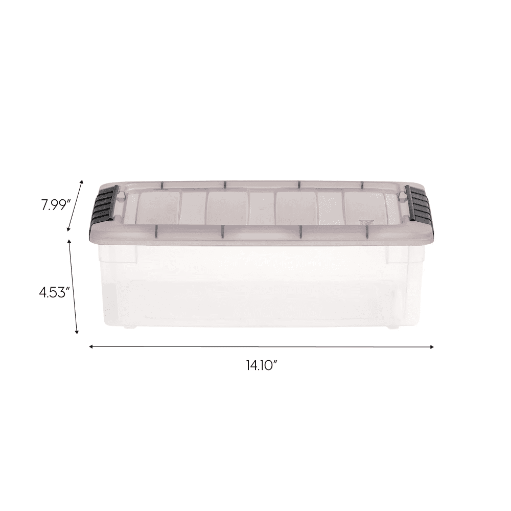 5.8 Qt. Plastic Stackable Storage Bins with Lids, 12-Pack - Image 3