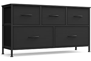 SONGMICS BELLAH Collection - Dresser for Bedroom, Chest of Drawers, Storage Organizer Unit, Closet, Entryway, Steel, 5 Drawer