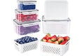 Freshmage Fruit Storage Containers for Fridge with Removable Colander, Airtight Food Storage Container, Dishwasher Safe Produ