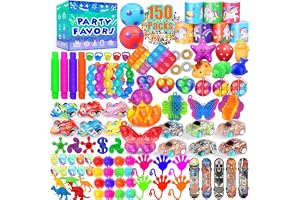 Party Favors for Kids 8-12 4-8, 150-Pack Fidget Toys Bulk, Treasure Box Toys for Classroom, Stocking Stuffers Goodie Bags, Cl