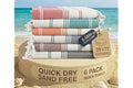 LANE LINEN 6-Pack Oversized Pre-Washed Beach Towels, Stylish Quick-Dry Pool & Travel Towels for Adults, 39"x71" - Diamond Mul