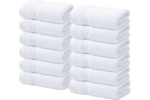 Infinitee Xclusives Luxury Wash Cloths for Showering [13x13] – 100% Cotton Washcloths [Pack of 12], Soft and Absorbent Face T