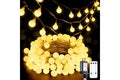 JMEXSUSS 100 LED Connectable Globe String Lights Indoor Bedroom, 33ft Warm White Christmas Lights Plug in with Remote, 8 Mode