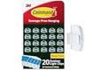 Command Outdoor Light Clips, 20 Clear Clips and 24 Command Strips, Damage-Free Hanging Outdoor Light Clips with Weather Resis