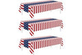 Childom 3 Pack Patriotic Tablecloths 4th of July Decorations,Disposable Plastic Tablecloths 54"x108",Patriotic Themed Party T